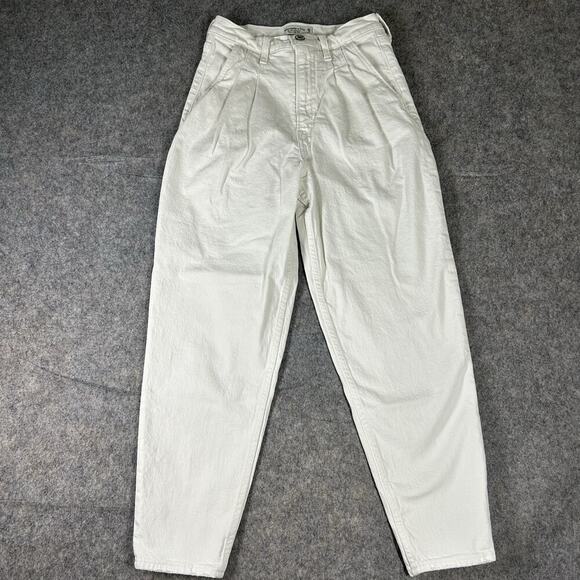 Abercrombie & Fitch Denim - Abercrombie & Fitch Jeans Women’s 2 The 80s Mom Ultra High Rise Tapered White